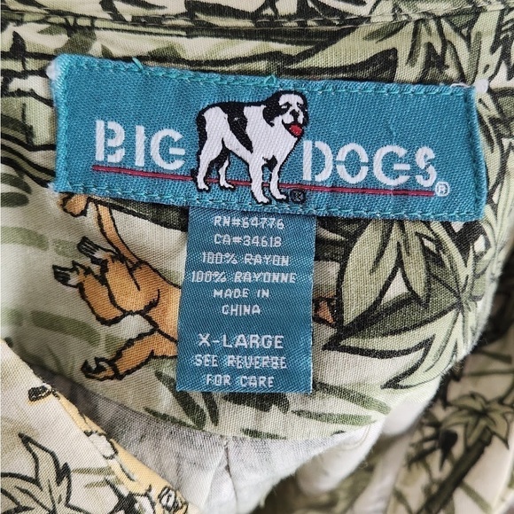 VINTAGE Big Dogs Button Down Shirt Size XL - Picture 7 of 8